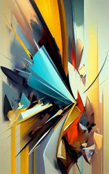 Mångfärgade abstrakta cirklar på duk