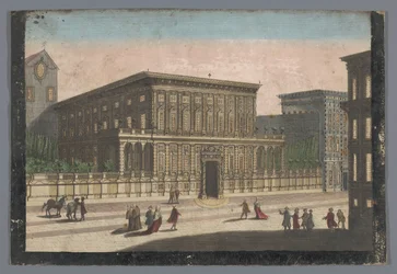 Se på Palazzo Doria-Tursi te Genua Utsikt över Palazzo del Duca d