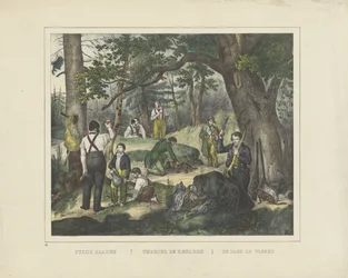 Fuchs graben. / Terrier de renards. / Jaga rävar (titel på objekt)