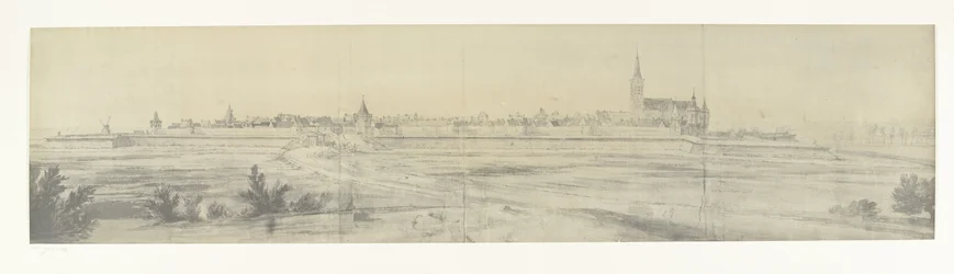 Utsikt över Elburg, 1672 Foton av teckningar av den franska invasionen av Nederländerna 1672 av Adam Frans van der Meulen bevarade i Manufacture des Gobelins (serietitel)