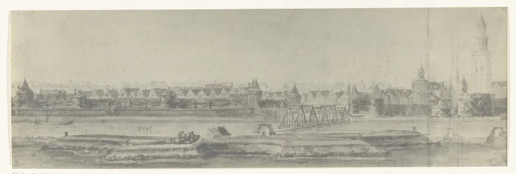 Utsikt över Kampen, 1672 Foton av teckningar av den franska invasionen av Nederländerna 1672 av Adam Frans van der Meulen bevarade i Manufacture des Gobelins (serietitel)