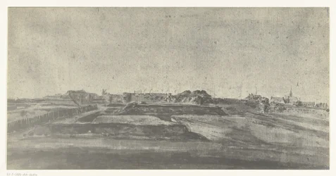 Utsikt över Maastricht, 1672 Foton av teckningar av den franska invasionen av Nederländerna 1672 av Adam Frans van der Meulen bevarade i Manufacture des Gobelins (serietitel)