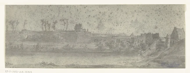 Utsikt över Maastricht, 1672 Foton av teckningar av den franska invasionen av Nederländerna 1672 av Adam Frans van der Meulen bevarade i Manufacture des Gobelins (serietitel)