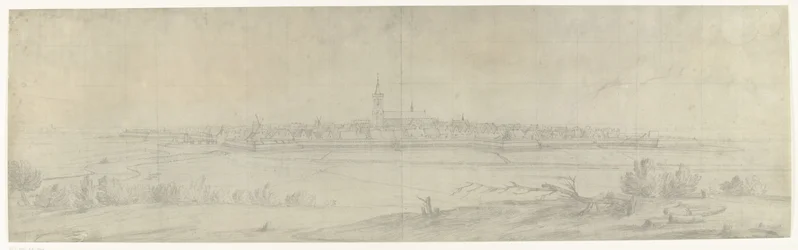 Utsikt över Naarden, 1672 Foton av teckningar av den franska invasionen av Nederländerna 1672 av Adam Frans van der Meulen bevarade i Manufacture des Gobelins (serietitel)