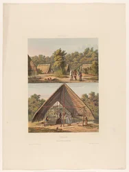 Camp of Arowaks Surinam. An Arowakka Indian Camp (titel på objekt)