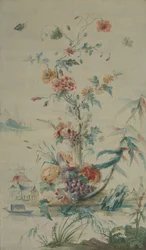 Blommor och Chinoiserie, 1700-tal.