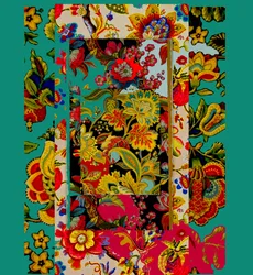 Collage av mönster, 2017 (blandteknik)
