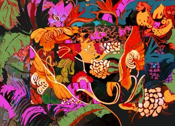 Blomstercollage, 2016 (blandteknik)