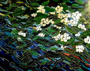 Blommor i bäck, 2012 (blandteknik)