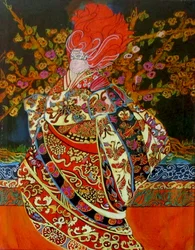 Magic Woman, 2015 (blandteknik, akryl, bläck, olja)