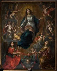 Församlingskyrka (Saint George Parish Church). Interiör. Marias antagande. Nicolas de Liemaeckere. 1640.
