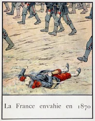 Frankrike invaderade 1870 (en soldat död på slagfältet) - i "" Petite histoire de France" av Jacques Bainville, red. Mane