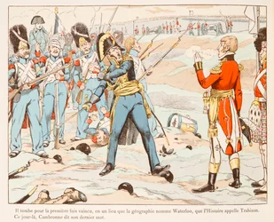 Jacques Marie Gaston Onfroy de Breville dit JOB (1858-1931) - En Waterloo Cambronne mot engelsmännen som bad honom att gå 1815, Privat samling