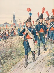 Jacques Marie Gaston Onfroy de Breville dit JOB (1858-1931) - Franska trupper hålls hela tiden: Strasbourg Pontonniers (1793), Privat samling