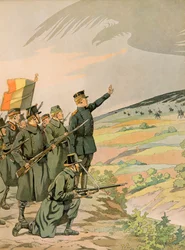 Jacques Marie Gaston Onfroy de Breville, kallad JOB (1858-1931) - Belgiens historia: kung Albert (1875-1934) och den belgiska armén möter den tyska invasionen under första världskriget, privat samling