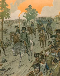 Jacques Marie Gaston Onfroy de Breville dit JOB (1858-1931) - History of Belgium: Waterloo on the Evening of the Battle (18 juni