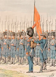 Jacques Marie Gaston Onfroy de Breville dit JOB (1858-1931) - Alltid franska truppers utrustning: Lätt infanteristyre, privat samling