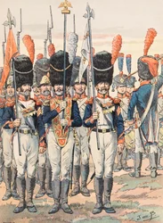 Jacques Marie Gaston Onfroy de Breville dit JOB (1858-1931) - Alltid franska truppers utrustning: Porte Aigles (1812), privat samling