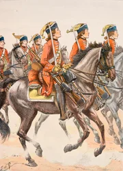 Jacques Marie Gaston Onfroy de Breville dit JOB (1858-1931) - Alltid franska truppers outfit: Beauffremont Dragons 1759, privat samling