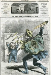 Le jeux des knives, Adolphe Thiers (1797-1877), fransk historiker och statsman. Omslag i "" L
