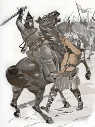 Louis VI le Gros i slaget vid Bremule (1119) "Vi tar inte kungen av Frankrike, varken i krig eller i schack!"