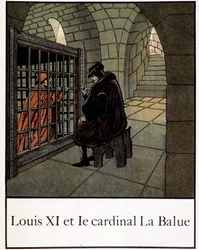 Ludvig XI och kardinal La Balue - i "Petite histoire de France" av Jacques Bainville, utgiven av Mane