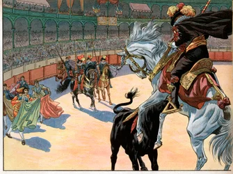 En tjurfäktning i Spanien. Joachim Murat