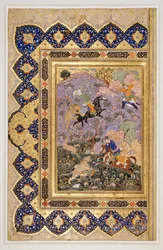Jakt på vilda djur, ca 1540 (bläck, gouache och guld)