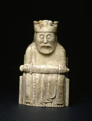 Lewis Chesspiece - King (valross elfenben)