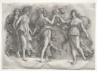 Fyra dansande muser, ca. 1497.